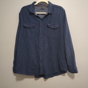 Woolrich Blue Denim Shirt with Front Pockets Size XL